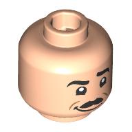 Minifig Head Walt Disney, Moustache, Open Mouth Smile / Closed Mouth Smile Print Hellnougat