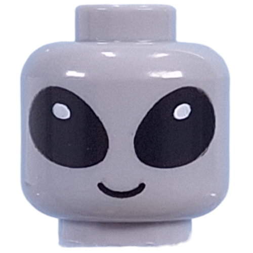 Minifig Head, Classic Alien print Light Bluish Gray