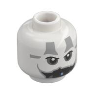 Minifig Head Darth Malak, Light Bluish grey Shapes, Dark Bluish Grey Eyeshadow, Black Breathing Apparatus White