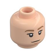 Minifig Head Zelda, Medium Nougat Eyebrows, Neutral / Sleeping Print Hellnougat