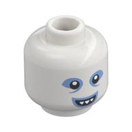 Minifig Head Shock, Medium Blue Eyeshadow, Lips, Smile, Sharp Teeth/Black Gap White
