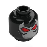 Minifig Head Bane, White Face Mask, Stitches, Red Alien Eyes, Bright Green Venom Tube on Back Schwarz