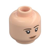 Minifig Head Alice Cullen, Dark Brown Eyebrows, Nougat Lips, Neutral/Golden Eyes Light Nougat