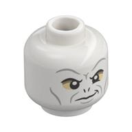 Minifig Head Voldemort, Tan Around Eyes, Smirk Print White