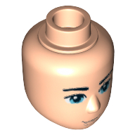 Minidoll Head Male with Blue Eyes, Black Eyebrows Print [Disney Princess Eric] Hellnougat