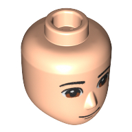 Minidoll Head Male with Reddish Brown Eyes Hellnougat