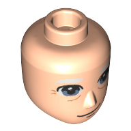 Minidoll Head Male with Old Man Face, White Eyebrows, Wrinkles print Hellnougat