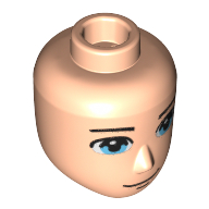 Minidoll Head Male Bright Light Blue Eyes print Hellnougat