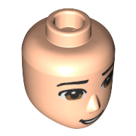 Minidoll Head Male with brown Eyes, Open Mouth print Hellnougat