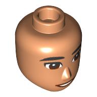 Minidoll Head Male Reddish Brown Eyes, Dark Red Lips print Nougat