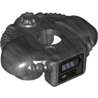 Minifig Neckwear Shoulder Pads with Scuba Tank and Front Panel with Blue Battery Life Indicator Print Pearl Titanium
