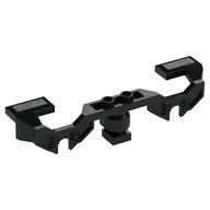 Train Motor Decorative Side 10 × 2 × 2 with Open Hub Points (for RC Train Motor) [Stepped Edges] Black