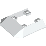 Brick Wedged, Sloped 45° 6 × 6 Double / 33° [Train Roof End] White