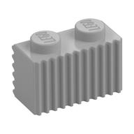 Brick Special 1 × 2 with Grille Perlhellgrau