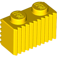 Brick Special 1 × 2 with Grille Gelb