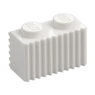 Brick Special 1 × 2 with Grille White