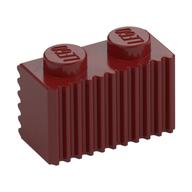Brick Special 1 × 2 with Grille Dunkelrot
