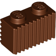 Brick Special 1 × 2 with Grille Reddish Brown