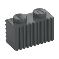 Brick Special 1 × 2 with Grille Dark Bluish Gray