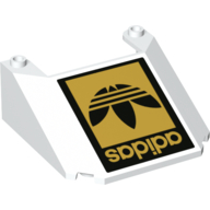 Windscreen 6 × 6 × 2 with Black/Gold 'adidas' and Logo print Weiß