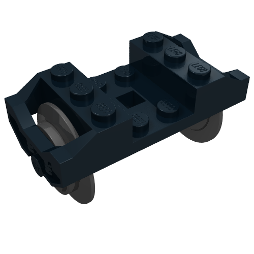 Wheel Holder, Train with Wheels [Complete Assembly] Black
