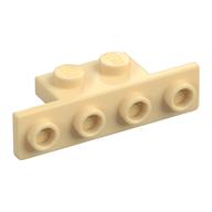Bracket 1 × 2 - 1 × 4 [Rounded Corners at Bottom, Square Corners at Top] Beige