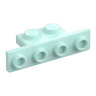 Bracket 1 × 2 - 1 × 4 [Rounded Corners at Bottom, Square Corners at Top] Light Aqua