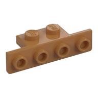 Bracket 1 × 2 - 1 × 4 [Rounded Corners at Bottom, Square Corners at Top] Mittelnougat