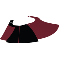 Large Figure Skirt, 6 Holes and Black Print Dunkelrot