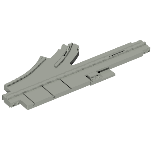 Vehicle Track, Monorail Point Left Hellgrau
