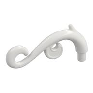 Curled Decorative Ornament / Plant Vine with Bar White