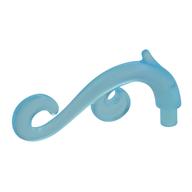 Curled Decorative Ornament / Plant Vine with Bar Trans-Light Blue