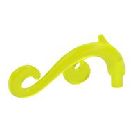 Curled Decorative Ornament / Plant Vine with Bar Trans-Neon Green