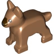 Animal, Dog, Small (Puppy), Alsatian / German Shepherd (Police Dog) with Black Eyes and Dark Brown Muzzle Print Medium Nougat