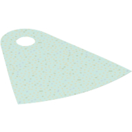 Neckwear Cape, Curved Bottom, One Small Top Hole [Plain] Light Aqua
