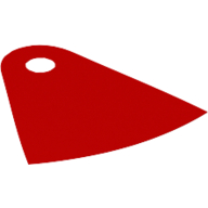 Neckwear Cape, Curved Bottom, One Small Top Hole [Plain] Red