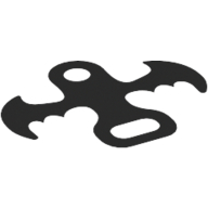 Neckwear Wings, 30 × 40 mm, Transparent All-Black Print Transparent