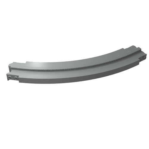 Vehicle Track, Monorail Curve Short Left Light Gray