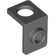 Minifig Neckwear Bracket [One Stud] - Reinforced Dunkelblaugrau