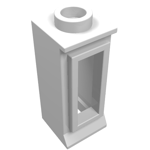 Window 1 × 1 × 2, Short Lip [no Glass] White