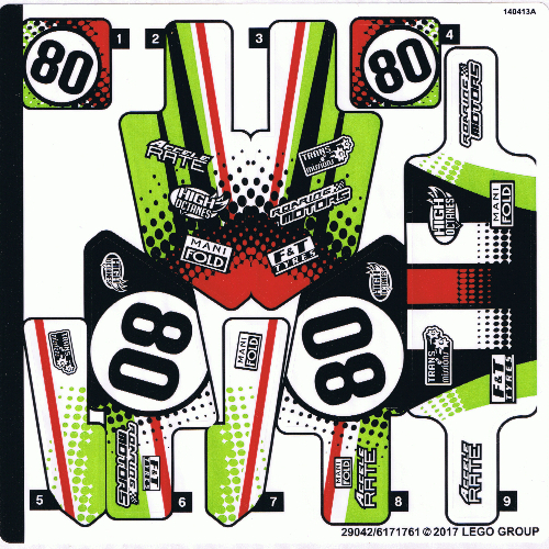 Stickerbogen für Set 42065-1 [Keine Farbe/Beliebige Farbe]