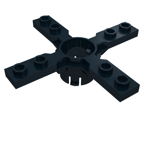 Technic Propeller 4 Blade 7 Stud Diameter with Square Ends Black