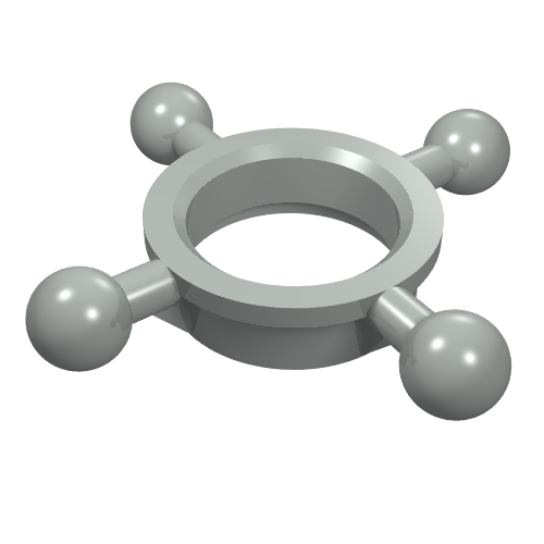 Technic Helicopter Rotor Holder with Towballs Light Gray