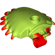 Plant, Venus Flytrap Shell 5 × 6 - with Red Leaf 'Fingers' pattern and 4,85 Hole Lime