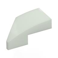 Brick Wedged, Curved 2 × 1 with Stud Notch Right Glow in Dark White