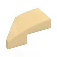 Brick Wedged, Curved 2 × 1 with Stud Notch Right Tan