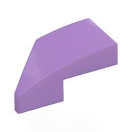 Brick Wedged, Curved 2 × 1 with Stud Notch Right Medium Lavender