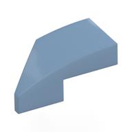 Brick Wedged, Curved 2 × 1 with Stud Notch Right Sand Blue