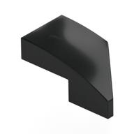 Brick Wedged, Curved 2 × 1 with Stud Notch Left Black