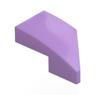 Brick Wedged, Curved 2 × 1 with Stud Notch Left Medium Lavender